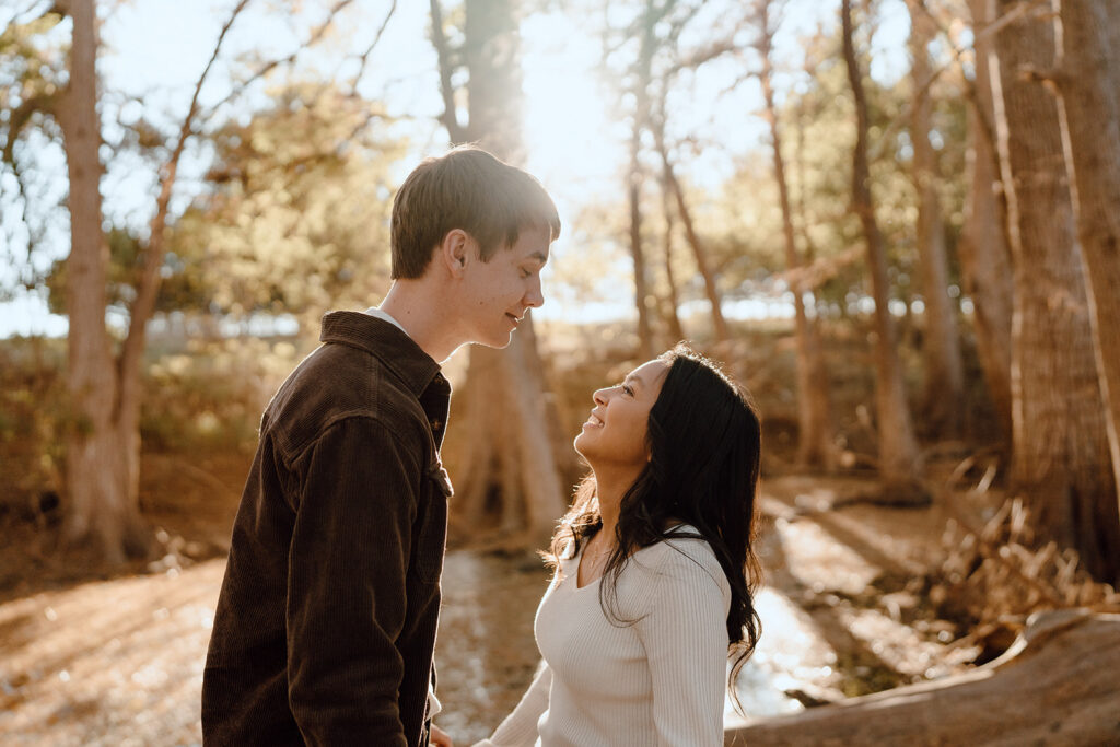 golden hour engagement photoshoot in boerne texas