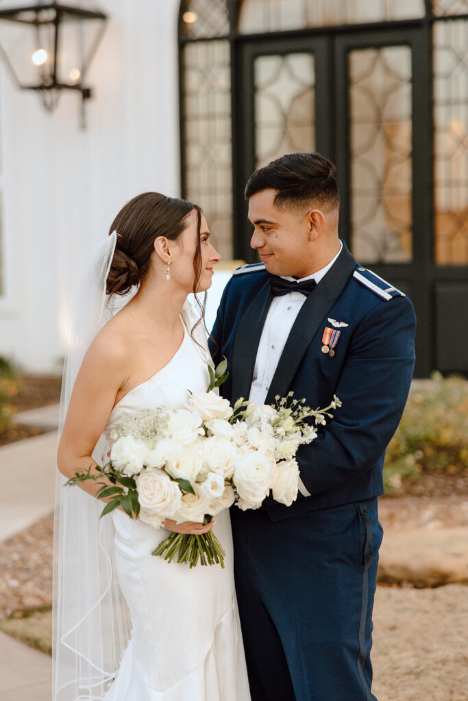 outdoor bridals with bride and groom portraits in texas