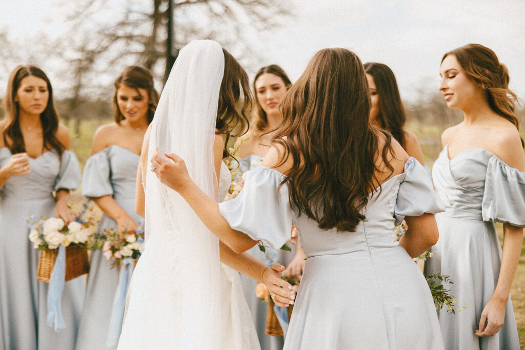 Camp Hosea Anderson TX Wedding party photos bridesmaids candid