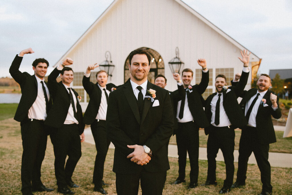 groomsmen portraits candid and playful