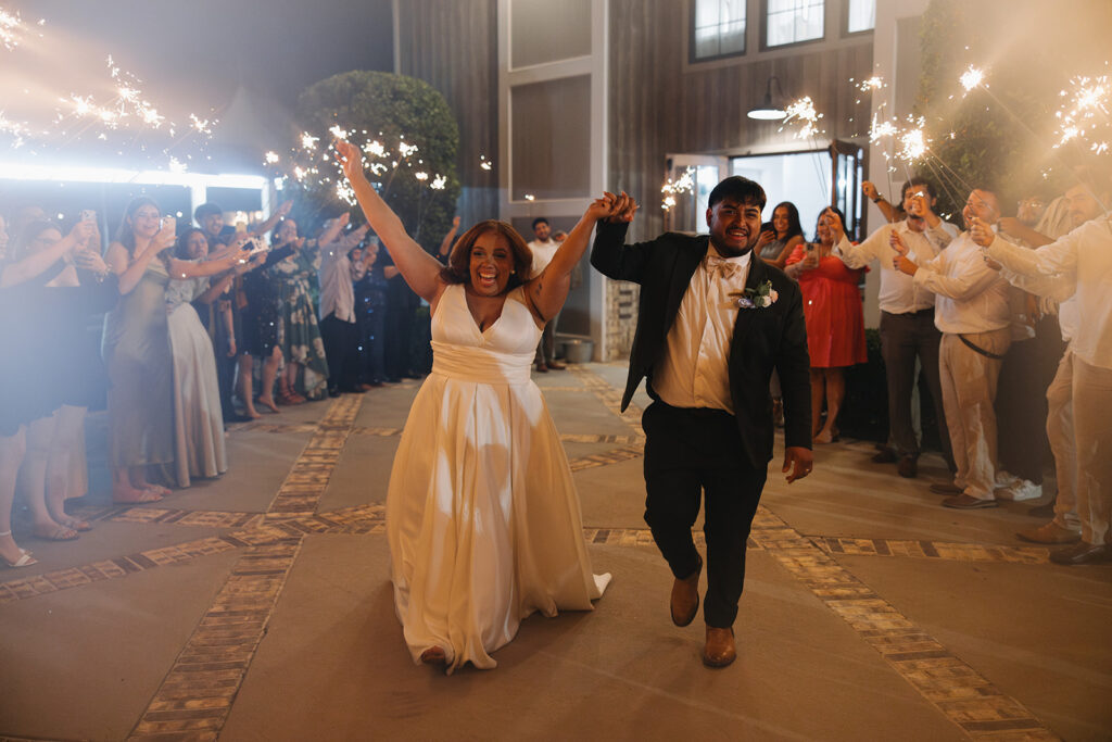 sparkler wedding exit montgomery texas wedding