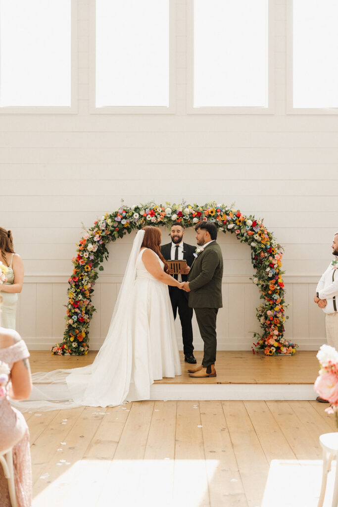 colorful wedding ceremony in montgomery texas