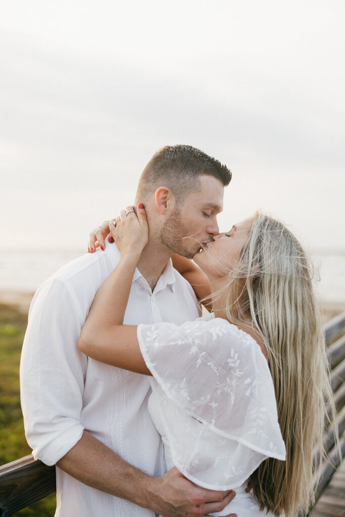 documentary-style engagement photos in texas on the beach romantic and playful