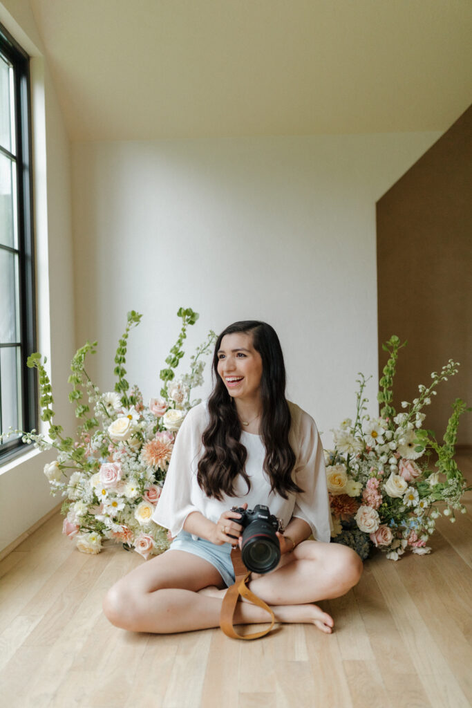 brand photos for texas photographer with florals