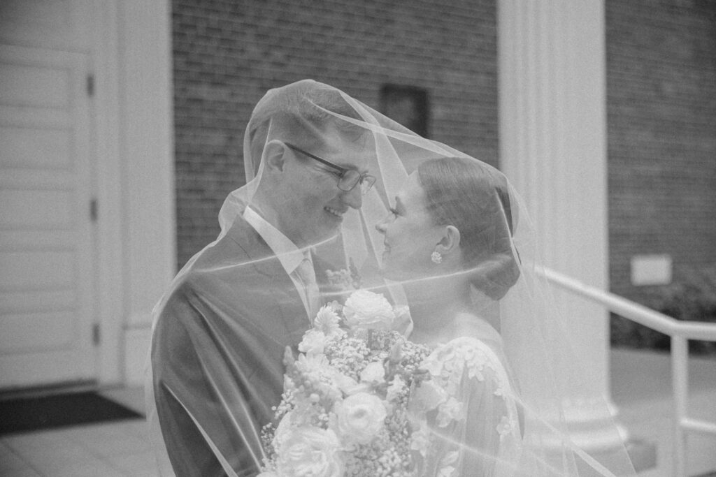 christ centered wedding photos with bride and groom