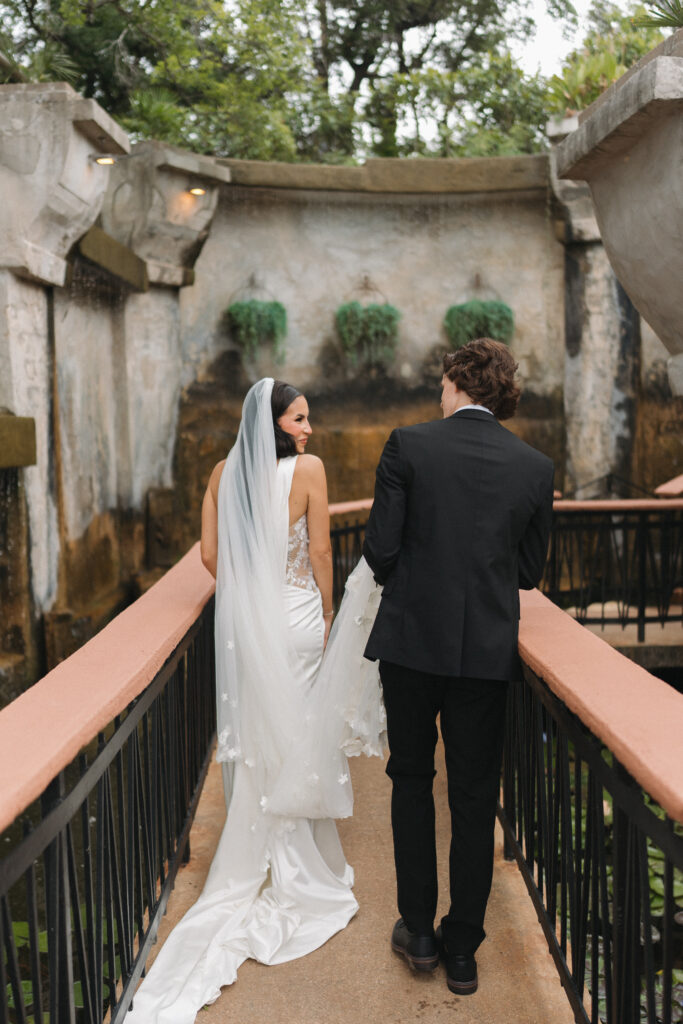 first look with bride and groom