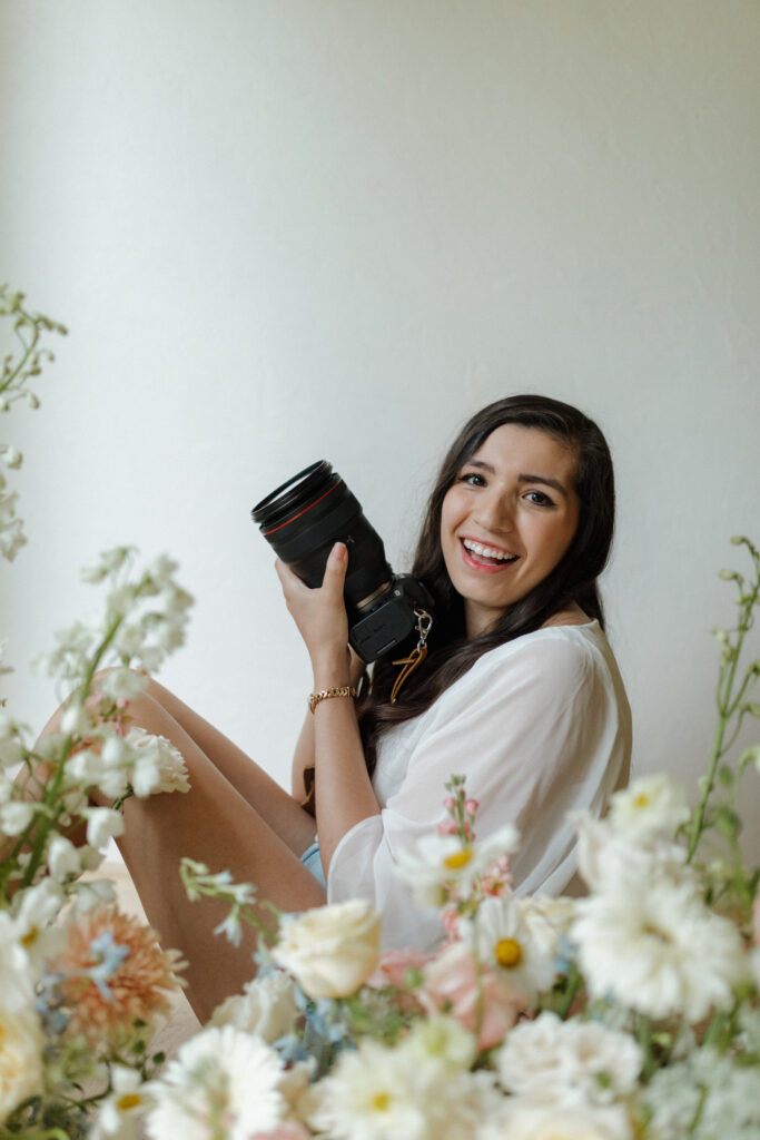 brand photos for texas photographer with florals