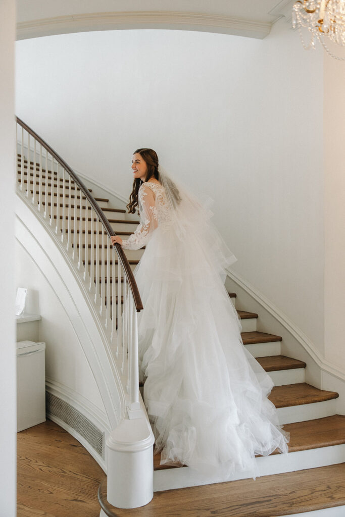 romantic and elegant wedding portraits indoors in texas