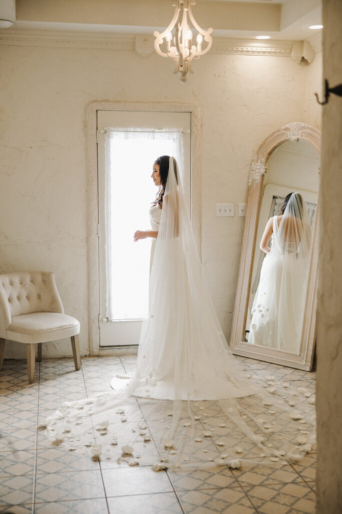 indoor luxury bridal session in texas