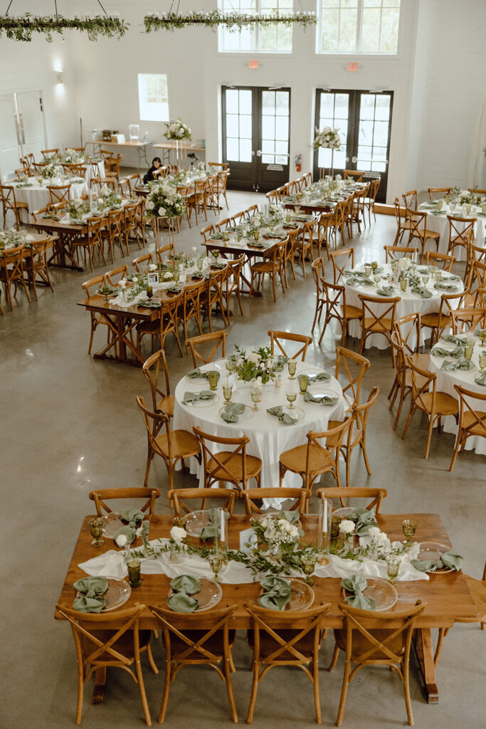 wedding reception setup indoor table decor