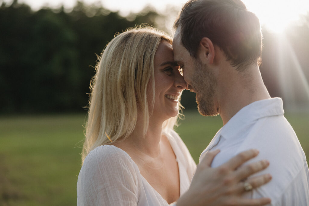 golden hour summer engagement photos in texas