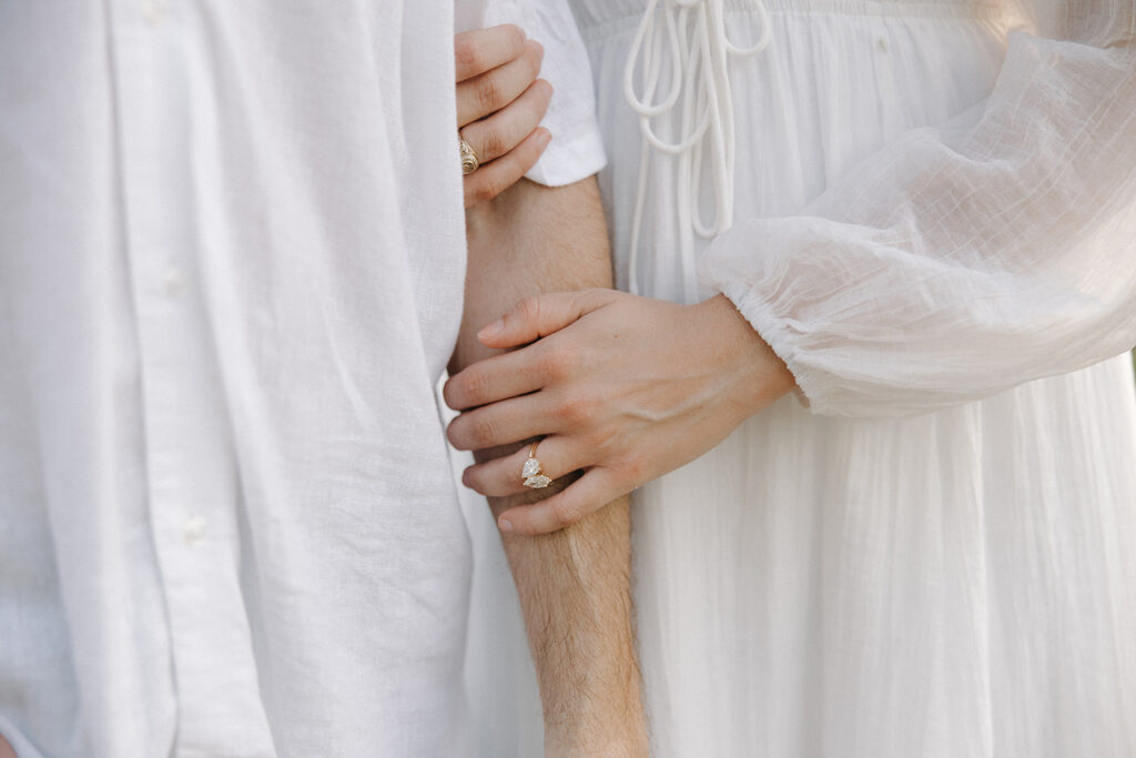 golden hour summer engagement photos in texas