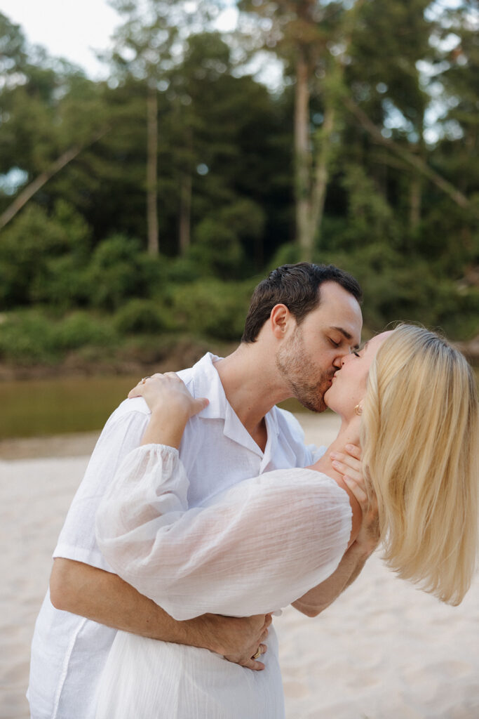 beach engagement photos in texas