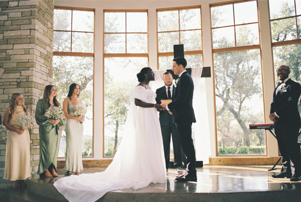 dripping spring wedding ceremony in texas