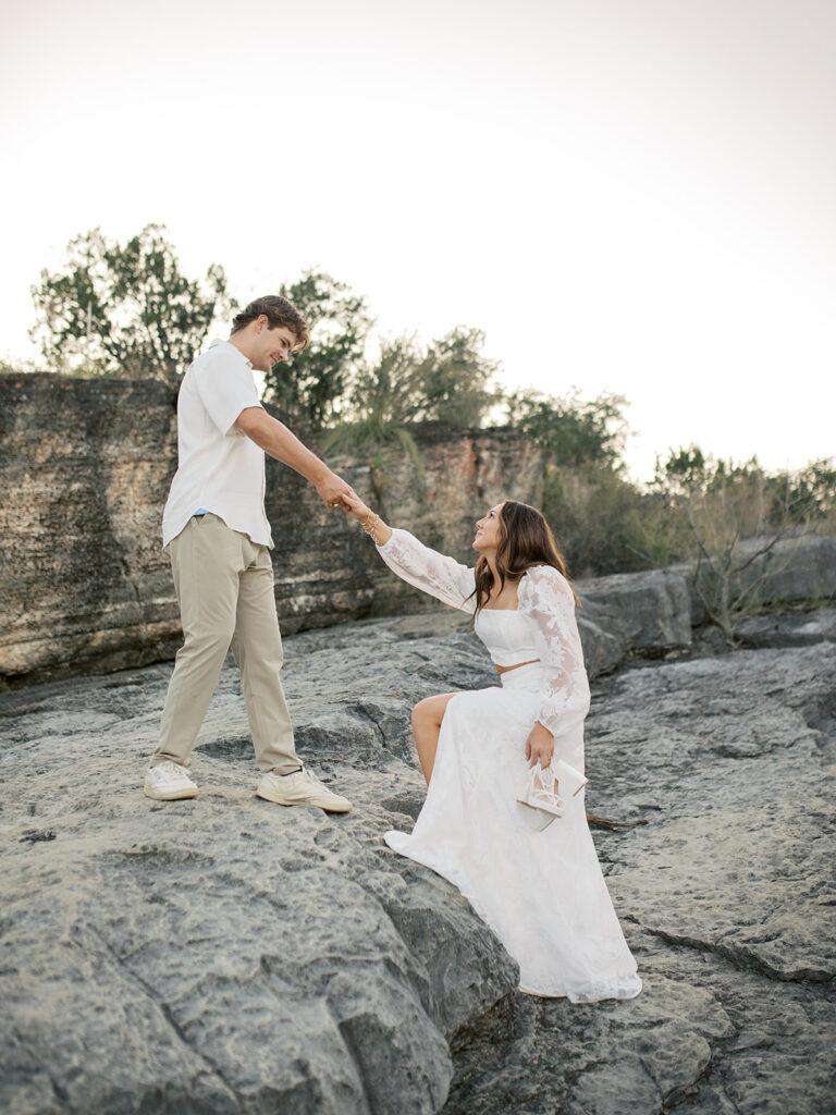 playful beach couples photoshoot in austin texas