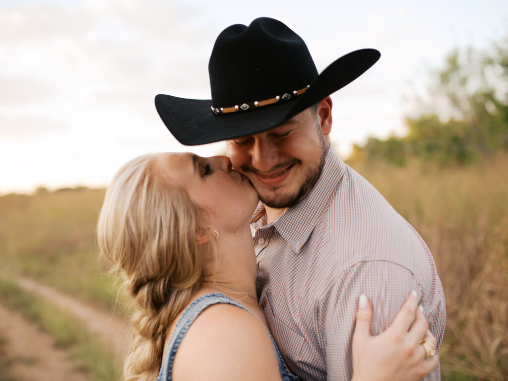 Playful Western Engagement Photos in Boerne TX