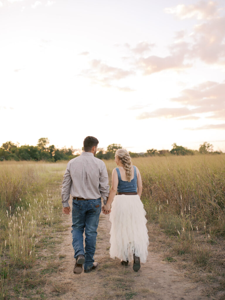 Playful Western Engagement Photos in Boerne TX