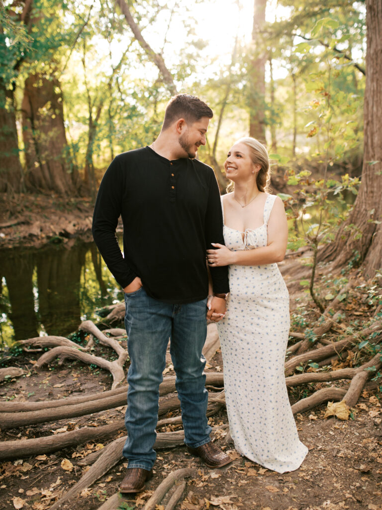 Playful Western Engagement Photos in Boerne TX