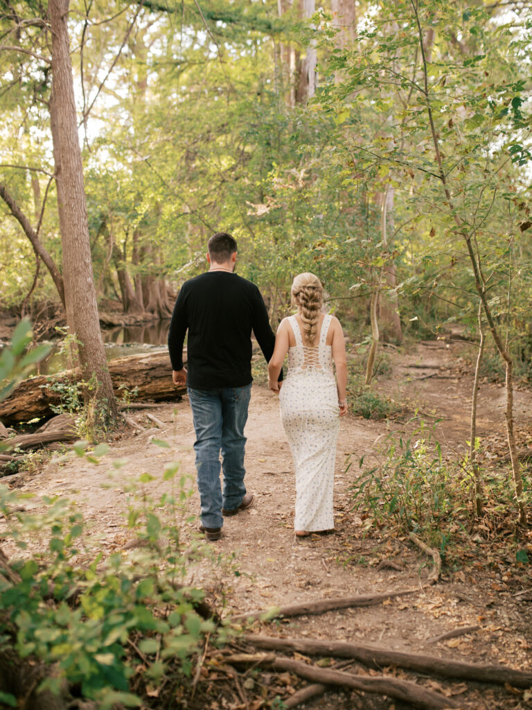 documentary style engagement photos in texas hill country