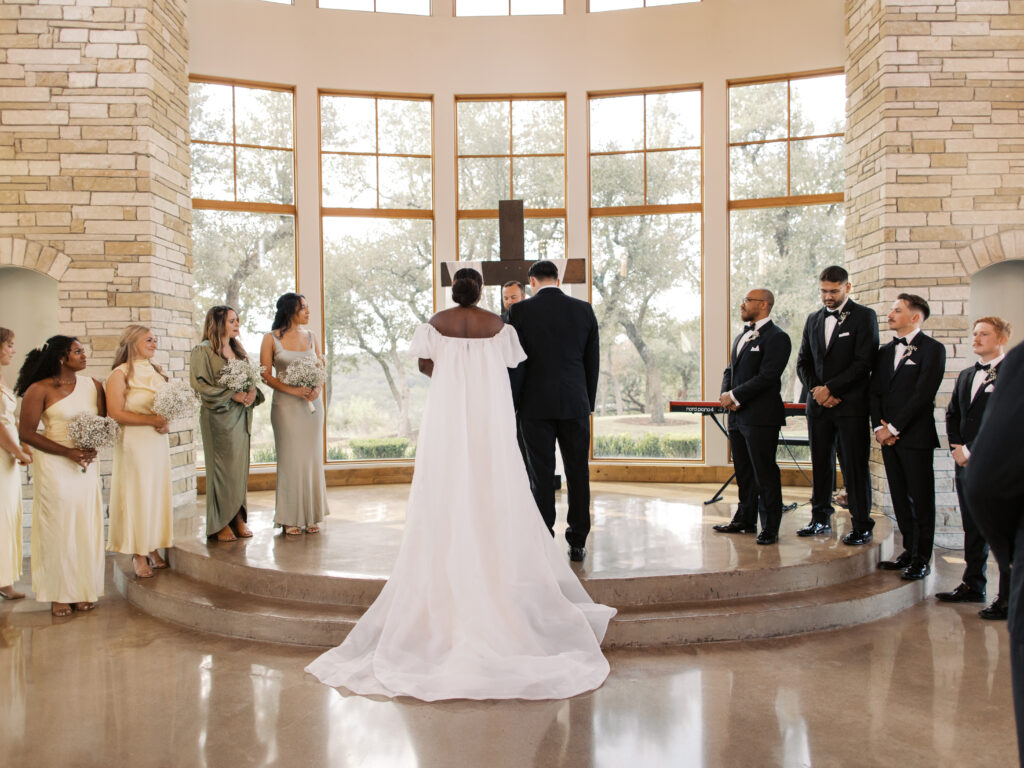 dripping spring wedding ceremony in texas