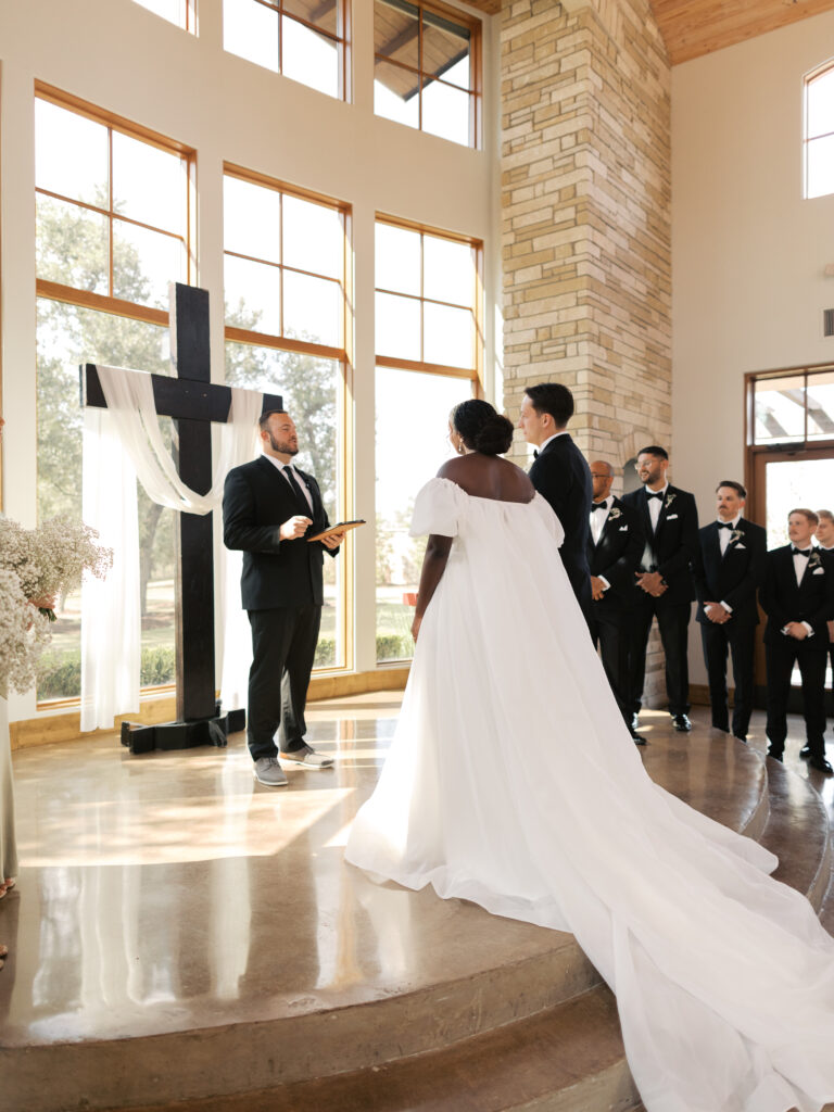 dripping spring wedding ceremony in texas