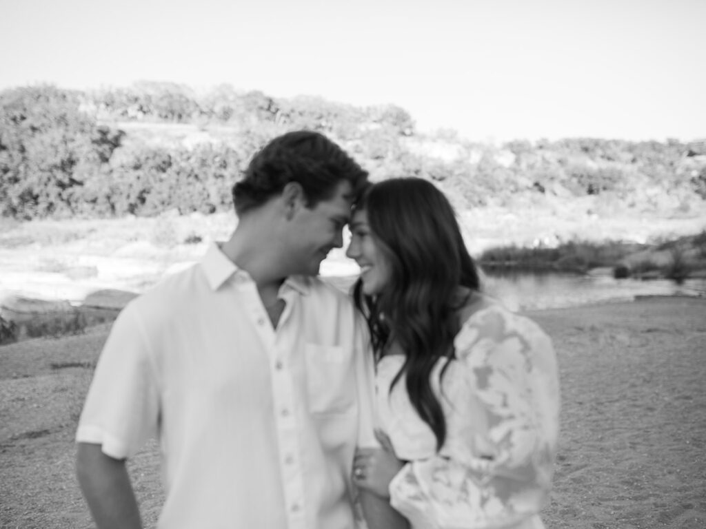 beach engagement photos in texas