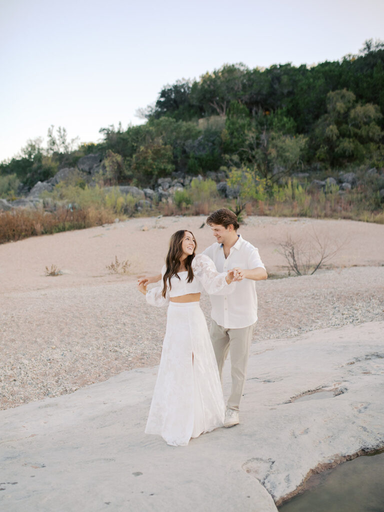 beach engagement photos in texas