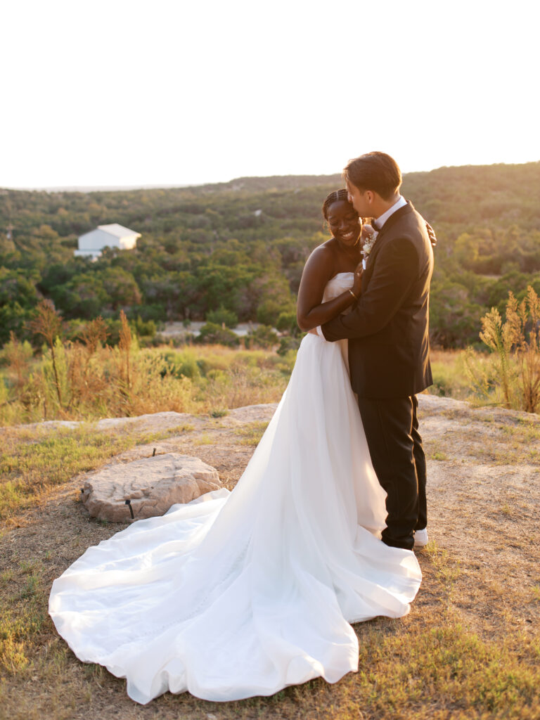 outdoor sunset wedding photos in texas