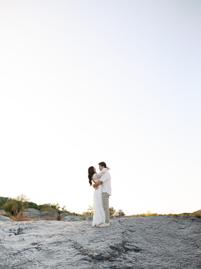 playful beach couples photoshoot in austin texas