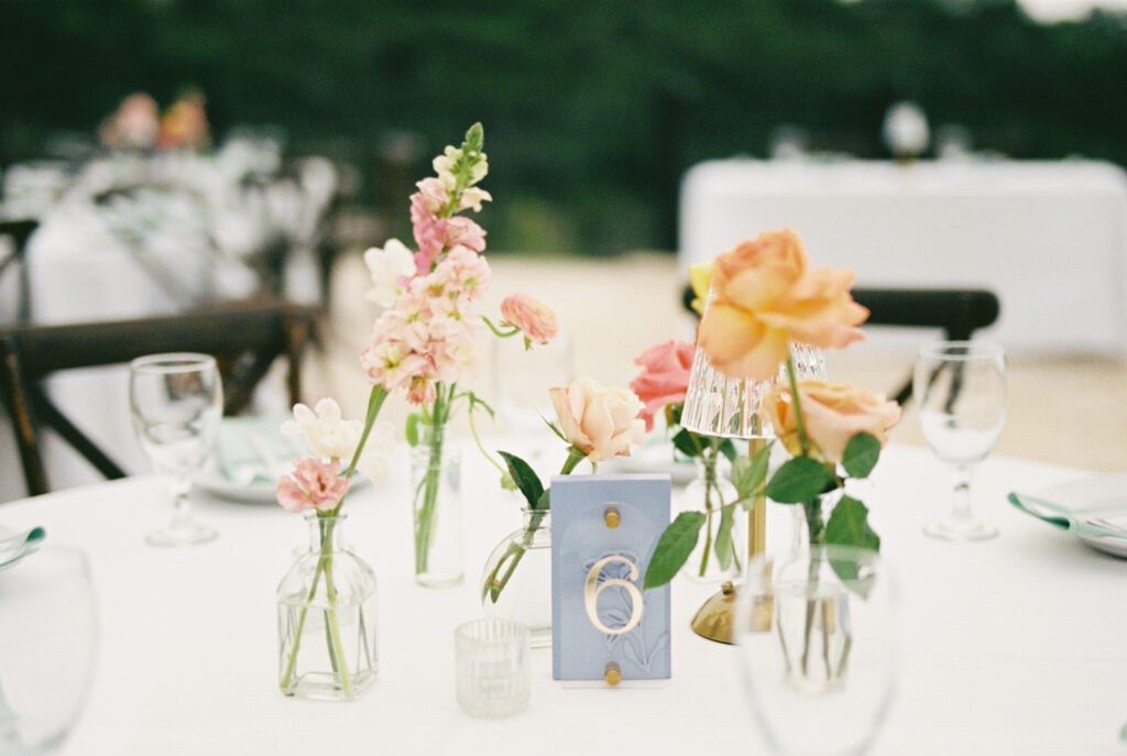 colorful spring wedding table decor