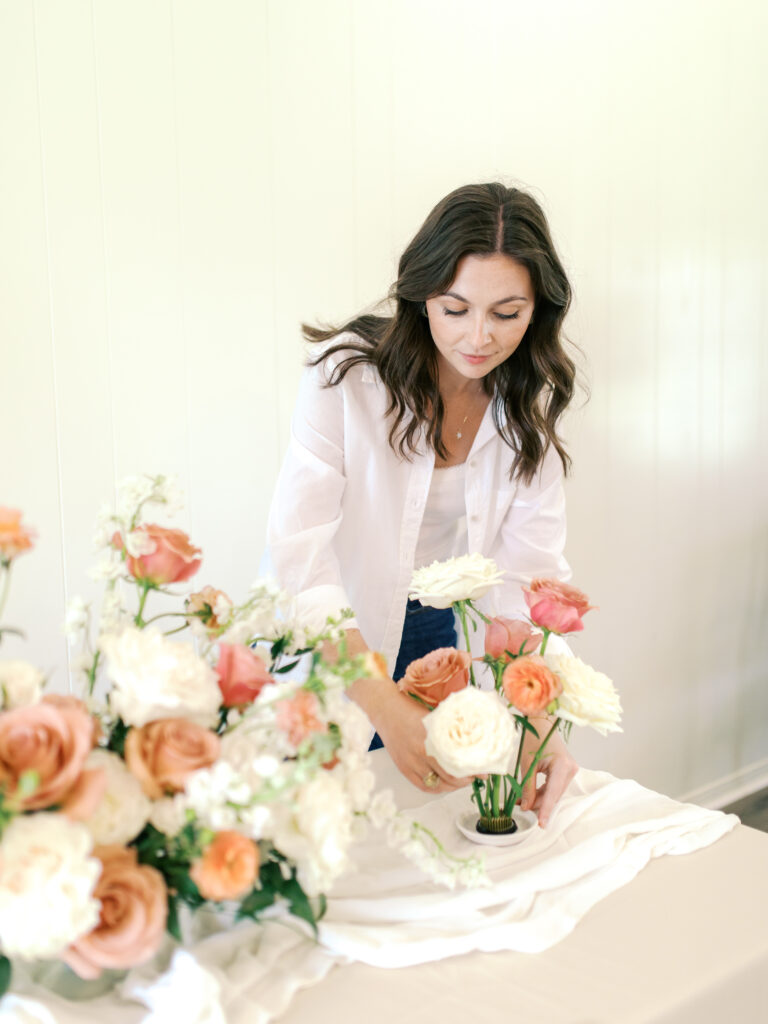 colorful branding photos for a wedding florist