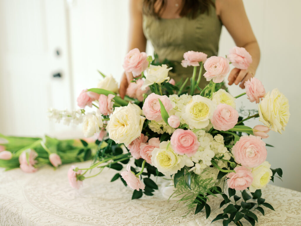 bright and colorful florals in austin texas business owner