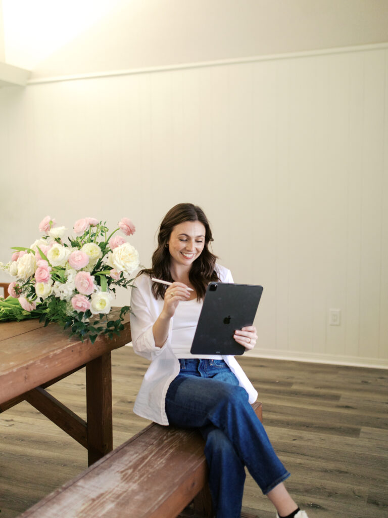 bright and colorful florals in austin texas business owner
