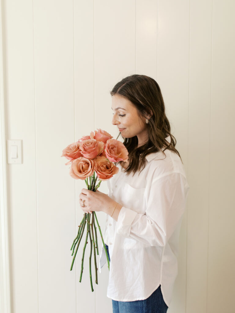 business owner posing for website photos