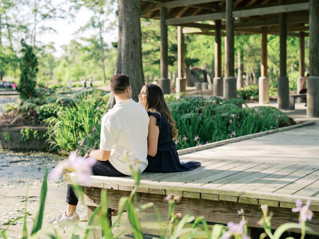 outdoor couple photos in houston texas