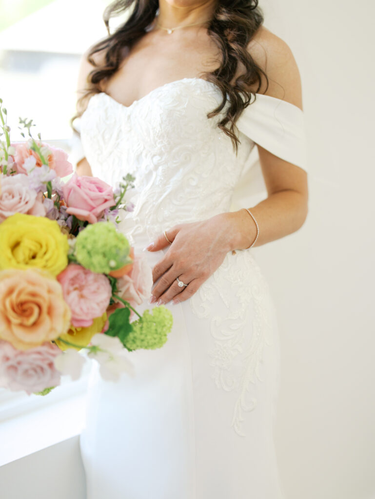 colorful spring bridal session in houston texas
