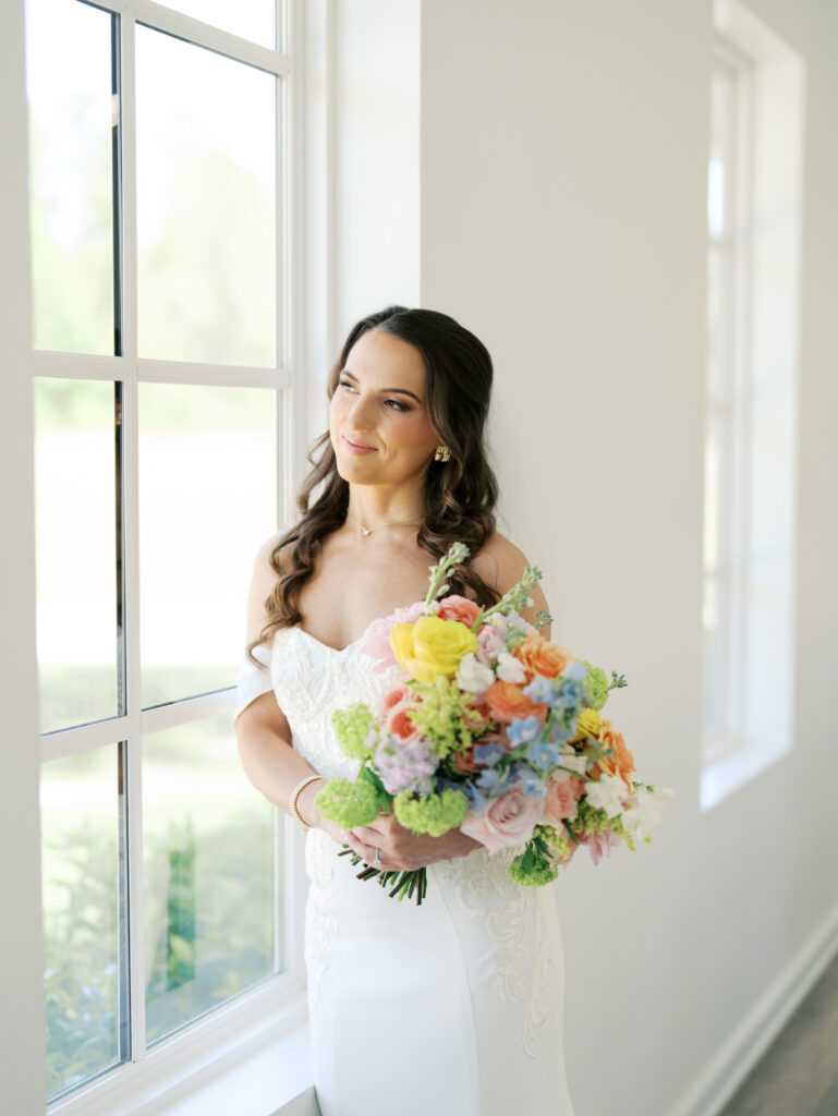 colorful spring bridal session in houston texas