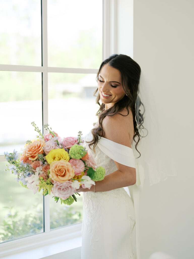 colorful spring bridal session in houston texas