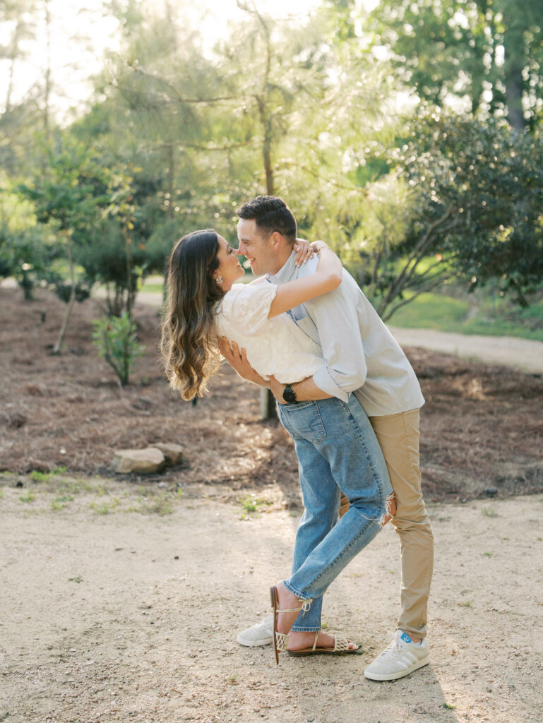 Garden Engagement Photos That Capture a Love Rooted in Faith