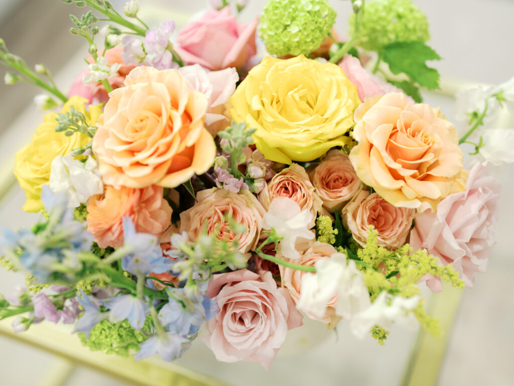 bright wedding florals