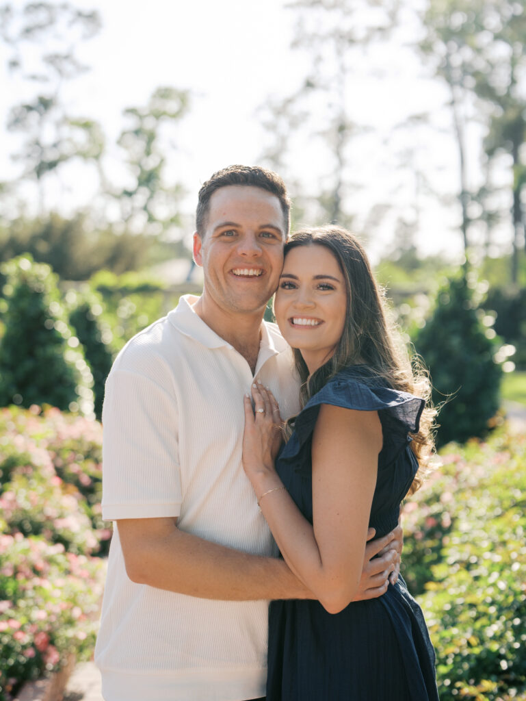 outdoor couple photos in houston texas