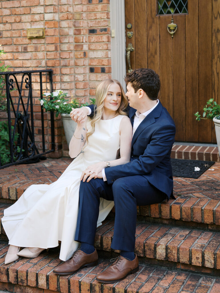 Elegant Houston Engagement Photos in Boulevard Oaks