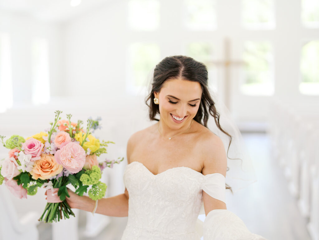 colorful spring bridal session in houston texas