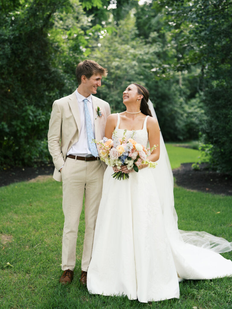 spring texas wedding at the meekermark with bright florals and colors