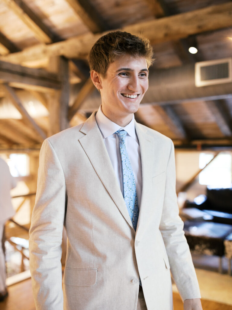 getting ready wedding photos in magnolia texas colorful and modern
