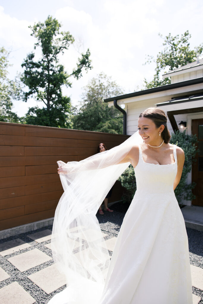 getting ready wedding photos in magnolia texas colorful and modern