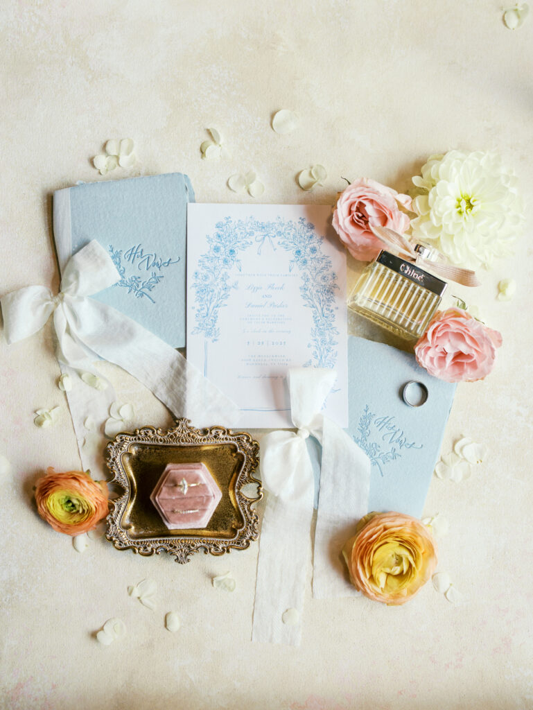 getting ready wedding photos in magnolia texas colorful and modern