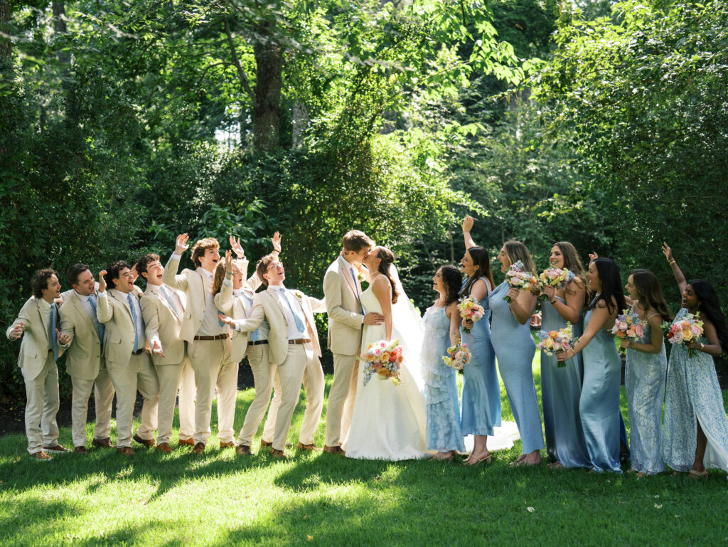 spring wedding colors spring bridal party photos at The Meekermark