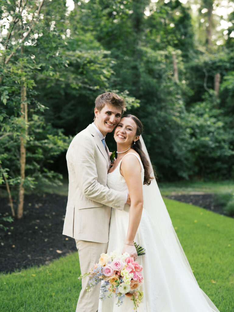 spring texas wedding at the meekermark with bright florals and colors