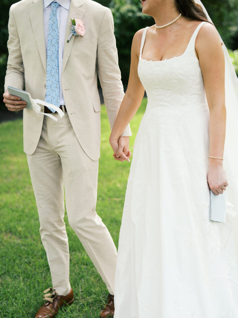 first look wedding photos outdoors at The Meekermark